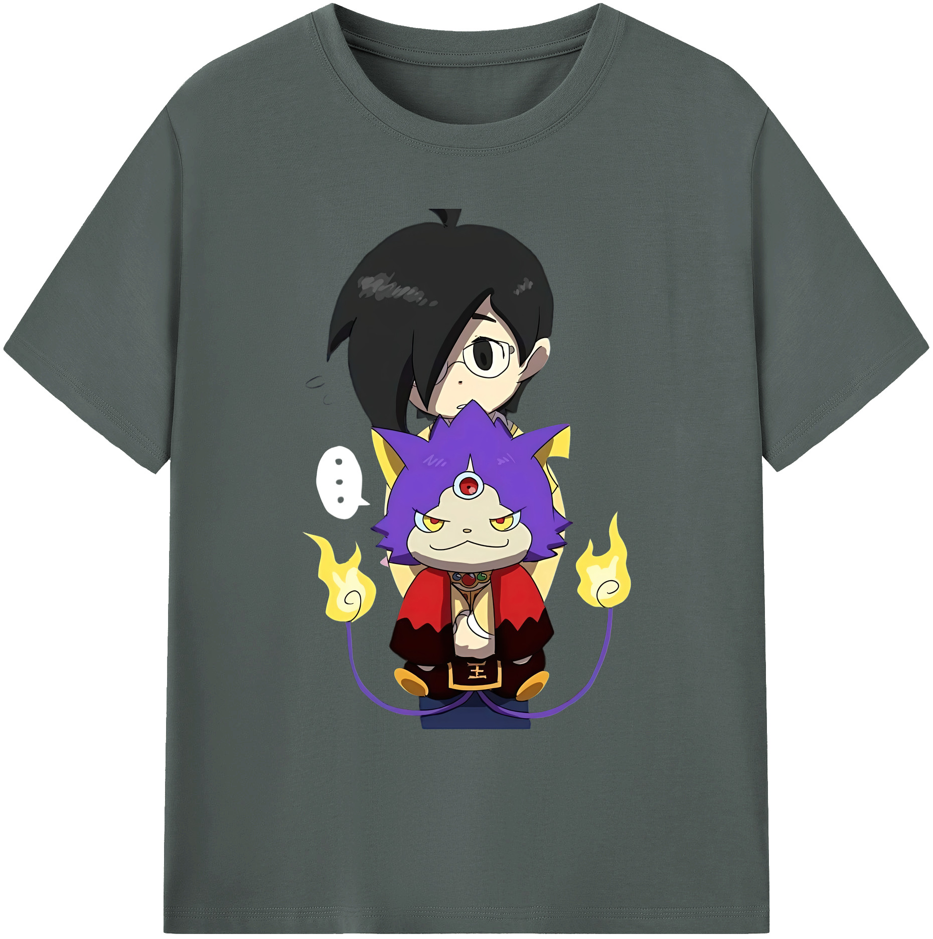 （画像用） 妖怪ウォッチ Yo-kai Watch 綿100％ メンズ半袖Tシャツ｜肌触りやわらか＆通気性